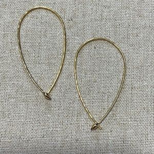 Stella & Dot Small Hammered Hoops - gold